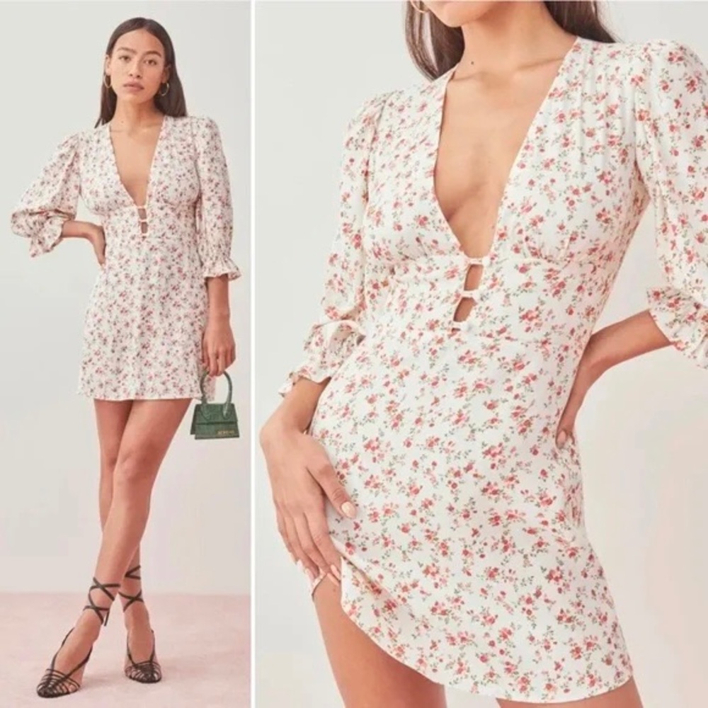 Reformation Marina Floral Dress Size 0